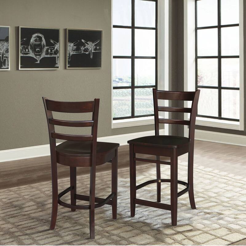 International Concepts Solid Wood Emily Dining Stool