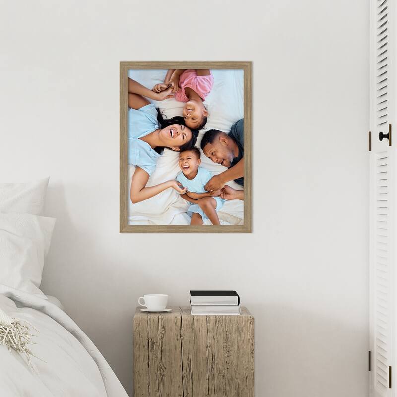 Woodgrain Stripe Blonde Framed Picture Frame, Photo Frame