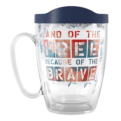 Tervis Home of the Free Because of the Brave Eagle Made in USA Double Walled Insulated Travel Tumbler, Classic - 16oz Mug