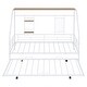 preview thumbnail 10 of 38, Metal Twin Size House Bed with Trundle and Built-in Shelf and Grid,Kids and Baby