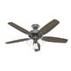 preview thumbnail 9 of 14, Hunter 52" Builder Plus Ceiling Fan with 3-Light LED Light Kit and Pull Chain - Traditional - Casual - Farmhouse - Top Rated!
