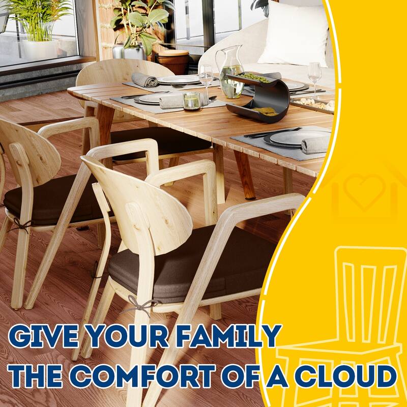 AAAAAcessories 17 in. X 16 in.Indoor Strap Non-slip Chair Cushion for Multi-scenario Setups (2 Pack) - N/A