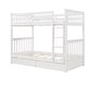 preview thumbnail 5 of 25, Twin-Over-Twin Bunk Bed Frame with Ladders and Two Storage Drawers,Full Length Guard Rails,for Kids Youths Adults