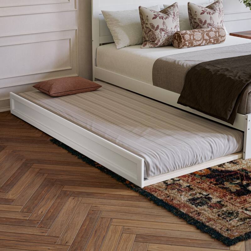 Aveline Wood Platform Bed with Matching Footboard & Trundle