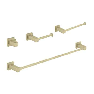 Cube 4 Piece Bathroom Hardware Set