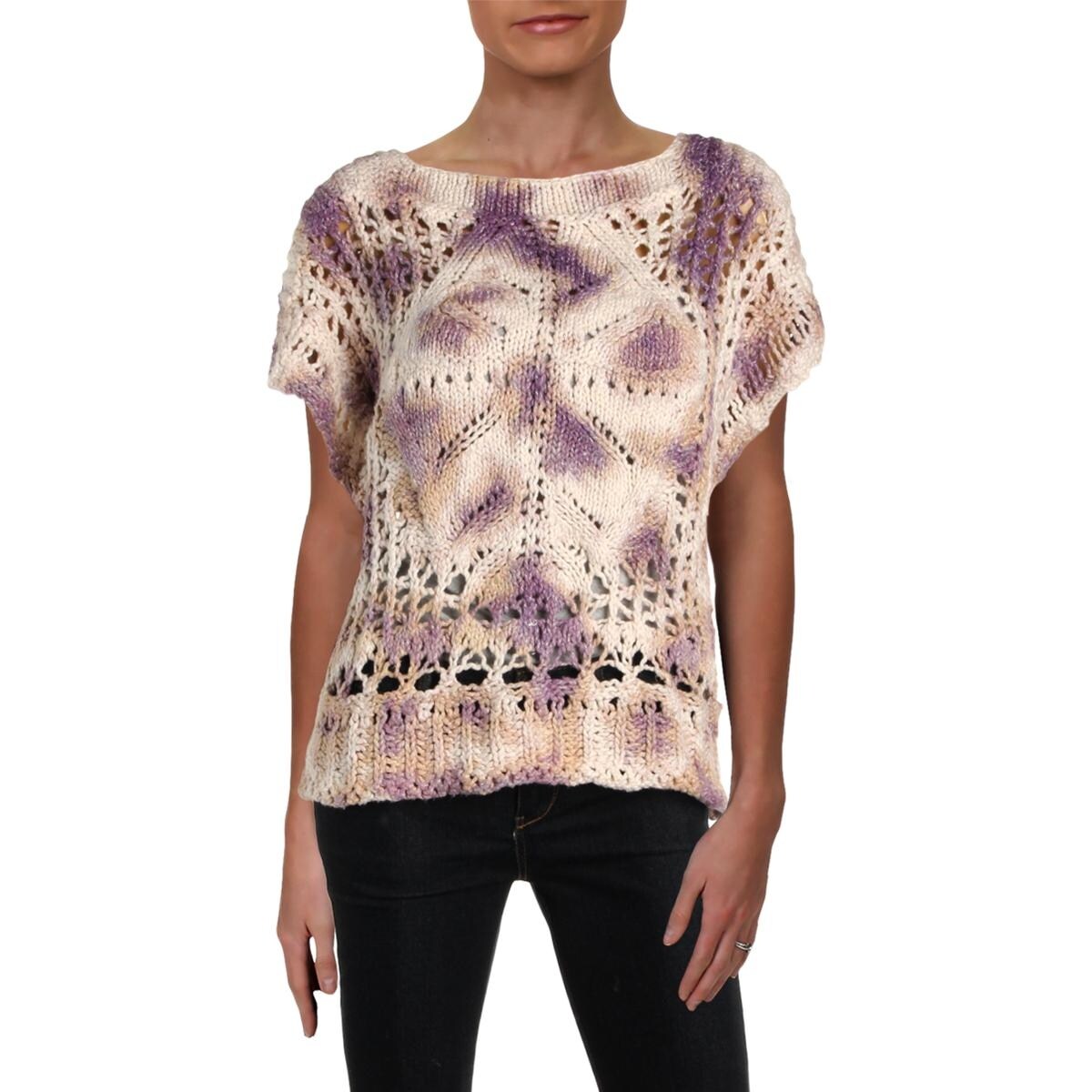 Shop Free People Womens Diamond In The Rough Sweater Vest Relaxed