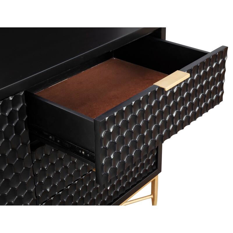 Origins by Alpine Black Pearl TV Console in Black