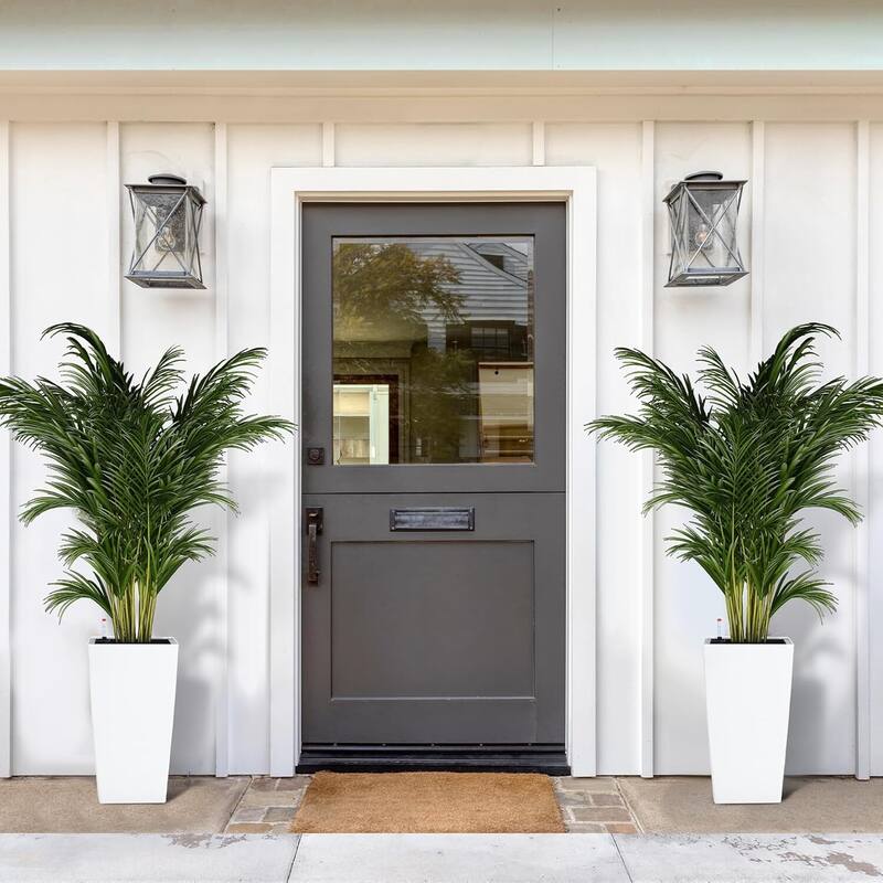 2PCS Garden Decor 16" Tall Indoor Outdoor Planters with Water Level Monitor