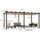 preview thumbnail 43 of 47, PURPLE LEAF Gazebo Outdoor Retractable Modern Large Size Pergola w Lights