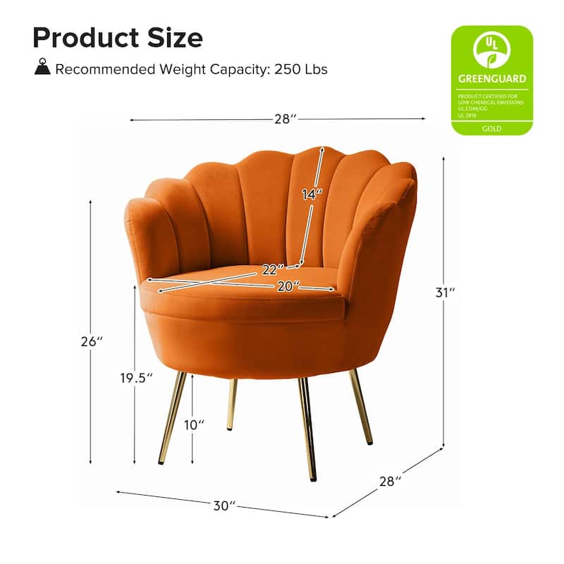 Xabier Cute Modern Upholstered Barrel Chair Accent Chair with Tufted Back Set of 2 by HULALA HOME