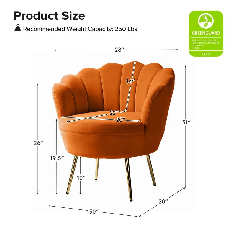 Xabier Cute Modern Upholstered Barrel Chair Accent Chair with Tufted Back by HULALA HOME
