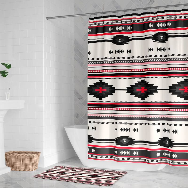 Laural Home Southwest Craze Red Shower Curtain