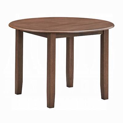 Brown Finish Modern Contemporary Round Dining Table Kitchen Wooden Dining Furniture 1pc