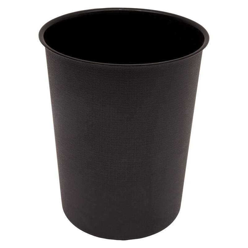 Kenney Storage Made Simple Plastic Waste Paper Basket - Black