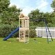 preview thumbnail 11 of 18, vidaXL Swing Set Outdoor Backyard Wooden Playground Equipment for Kids Age 3-8 166.1" x 72.8" x 94.1" Pine