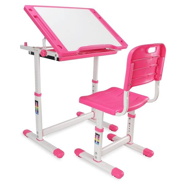 Shop Kidzone Adjustable Children S Desk Chair Set Kids Study