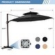 preview thumbnail 2 of 46, Crestlive Products Luxury 11.5 Ft Patio Cantilever Umbrella with Round Double Top