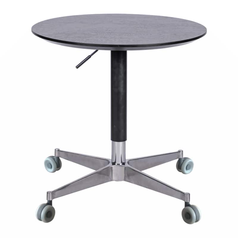 Movable Adjustable Coffee Table 360 Swivel Counter Bar Height Aluminum Star Base Movable
