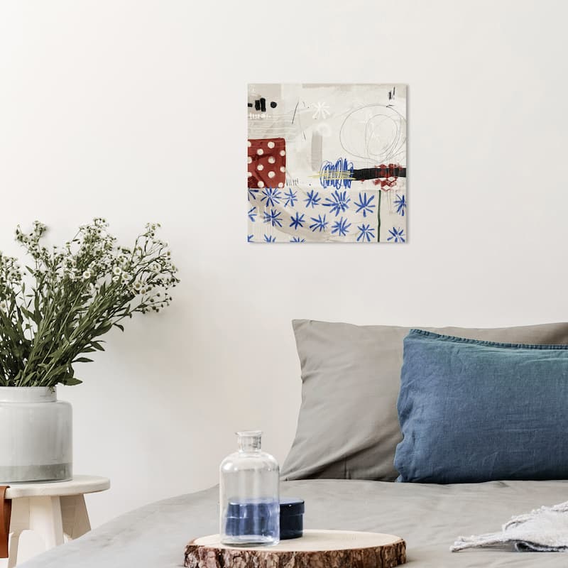 Wynwood Studio Canvas Abstract Stop it White Modern & Contemporary Wall Art Canvas Print - 12 x 12