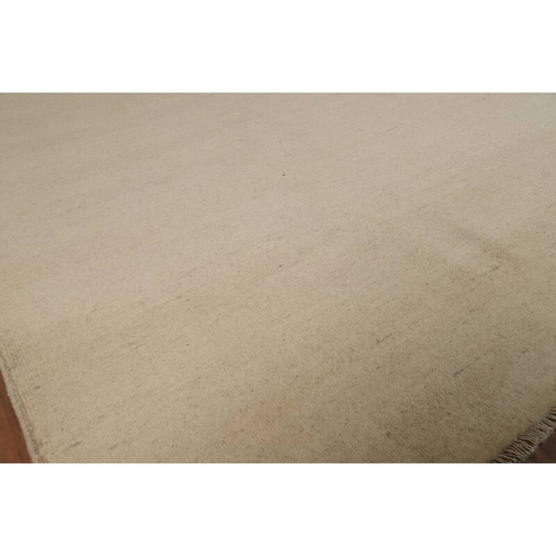 Gabbeh Modern Rug Oriental Beige Handmade Wool Carpet - 5'1"x 6'6"