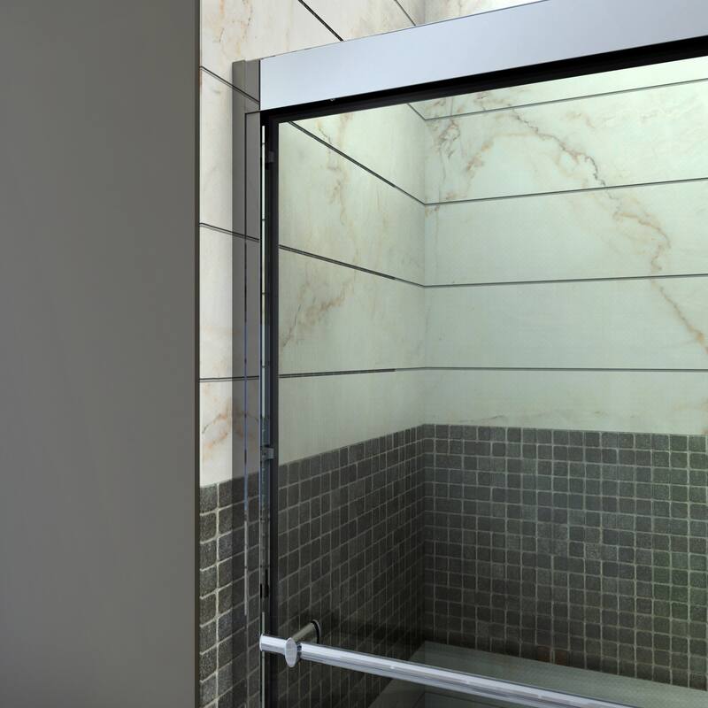 DreamLine Duet 56-60 in. W x 72 in. H Semi-Frameless Bypass Sliding Shower Door - 56" - 60" W - 56" - 60" W