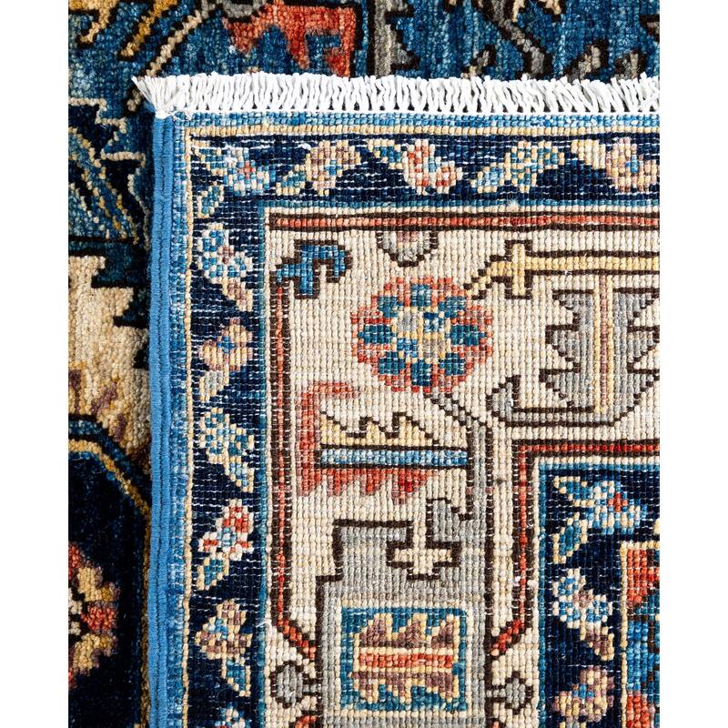 Serapi One-of-a-Kind Hand-Knotted Area Rug - Blue - 4' 1" x 5' 11"
