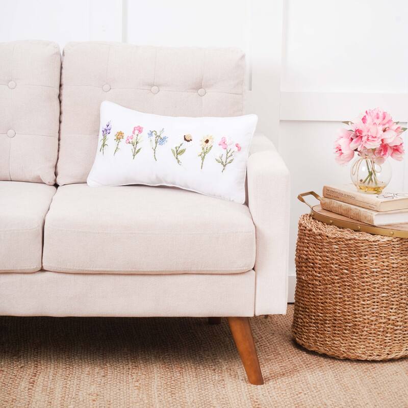 April Showers Ribbon Art Pillow