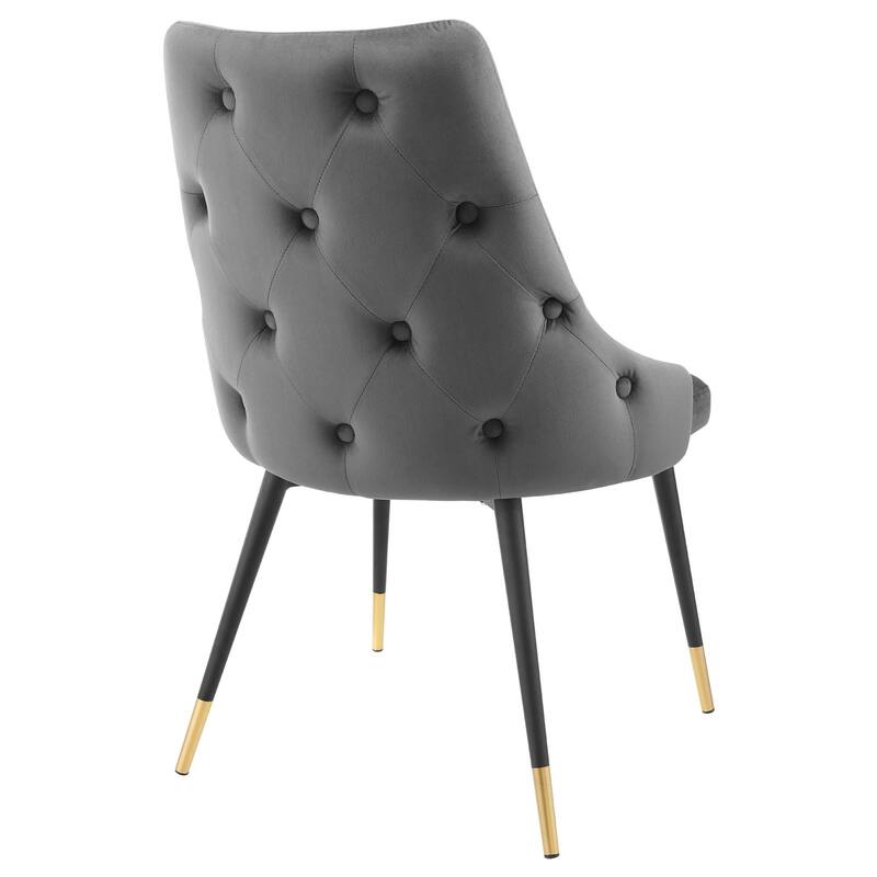 Modway Adorn Dining Side Chair Performance Velvet in Navy, Set of 2