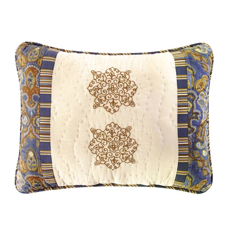 Siena Floral Embroidered Throw Pillow