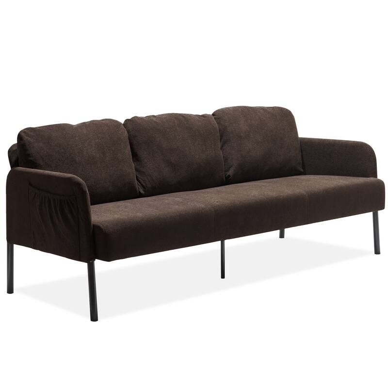 67.72" Fabric 3-Seater Sofa Couch with Sturdy Legs and Soft Polyester Fabric, Ideal for Small Spaces