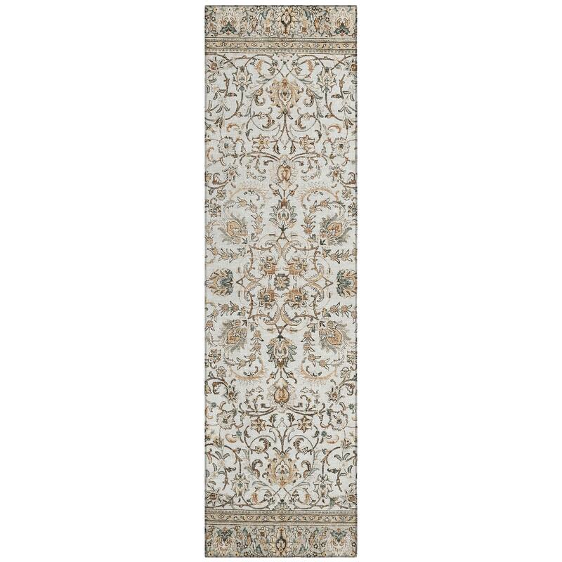 Machine Washable Indoor/ Outdoor Traditional Arvada Chantille Rug