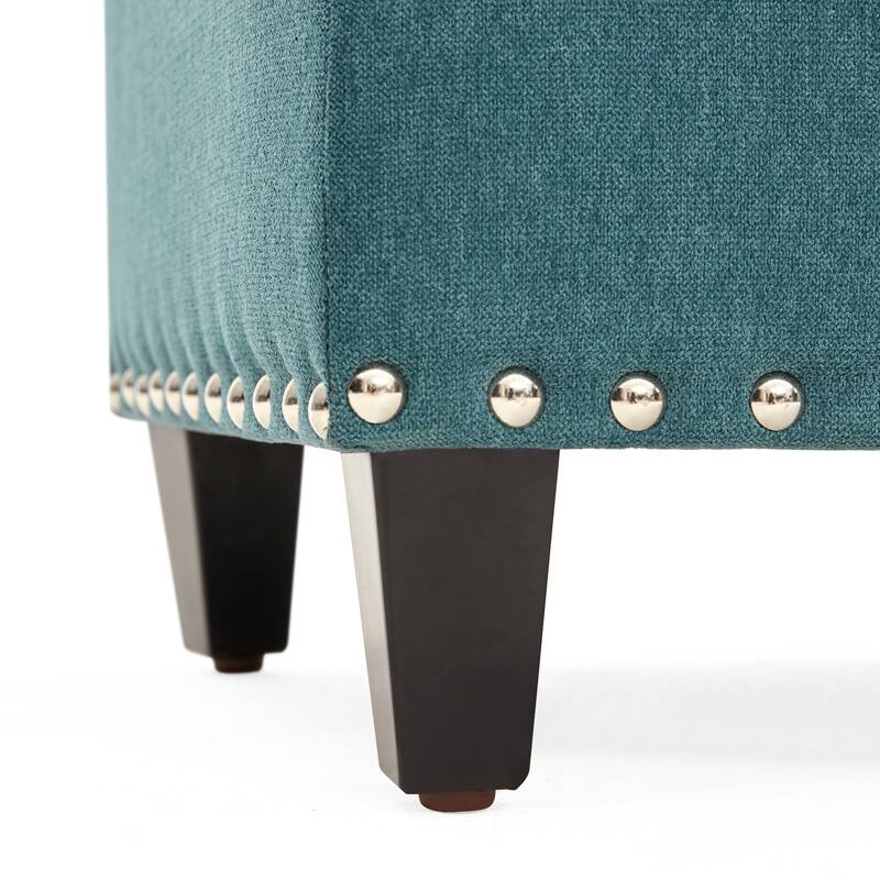 Button-Tufted Storage Ottoman Bench for Bedroom, Living Room 41"W x 16"D x 16"H