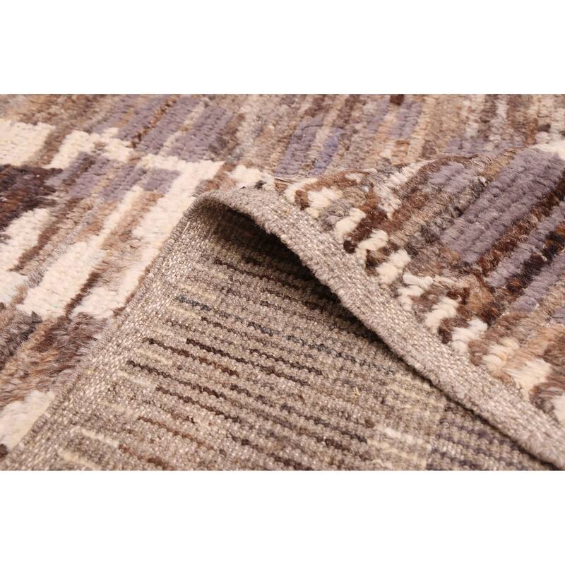 ECARPETGALLERY Hand-knotted Pak Finest Marrakesh Brown Wool Rug - 8'1 x 10'3