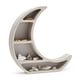 preview thumbnail 6 of 7, Wood Crescent Moon Shelf, Rustic White Home Decorations (10 x 10.2 x 2 In)