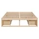 Antique Natural Wood Platform Bed Frame with 6 Drawers, Full Size - Bed ...