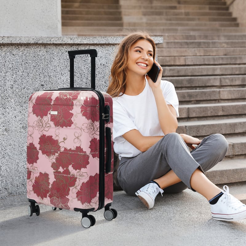 Luggage Sets New Model PC 5pcs, Hardside Lightweight Durable 20IN 24IN 28IN Suitcases with Lock Spinner Wheels