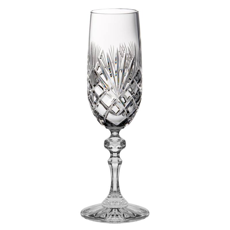 Majestic Gifts Inc. Crystal Wedding Champagne Flute Glasses-6oz, Set/6 - 1.9"