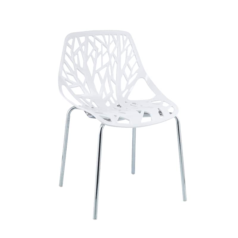 Porthos Home Paola Dining Chairs Set Of 4, Plastic Back, Iron Legs