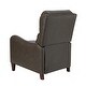 preview thumbnail 75 of 166, Brigida Multifunctional Modern Genuine Leather Nailhead Trim Recliner with Adjustable Footrest Set of 2 by HULALA HOME