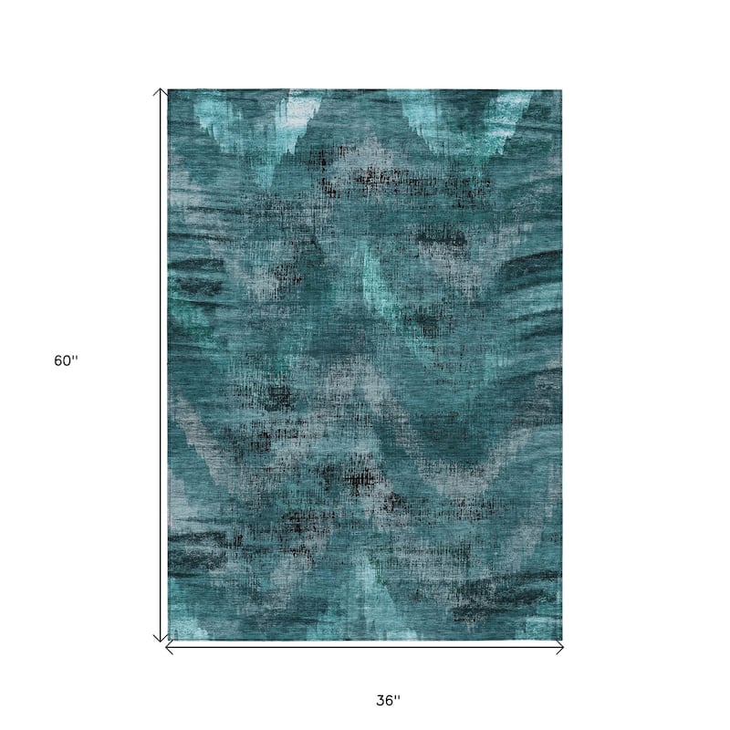 HomeRoots Abstract Transitional Rectangle Outdoor Rug