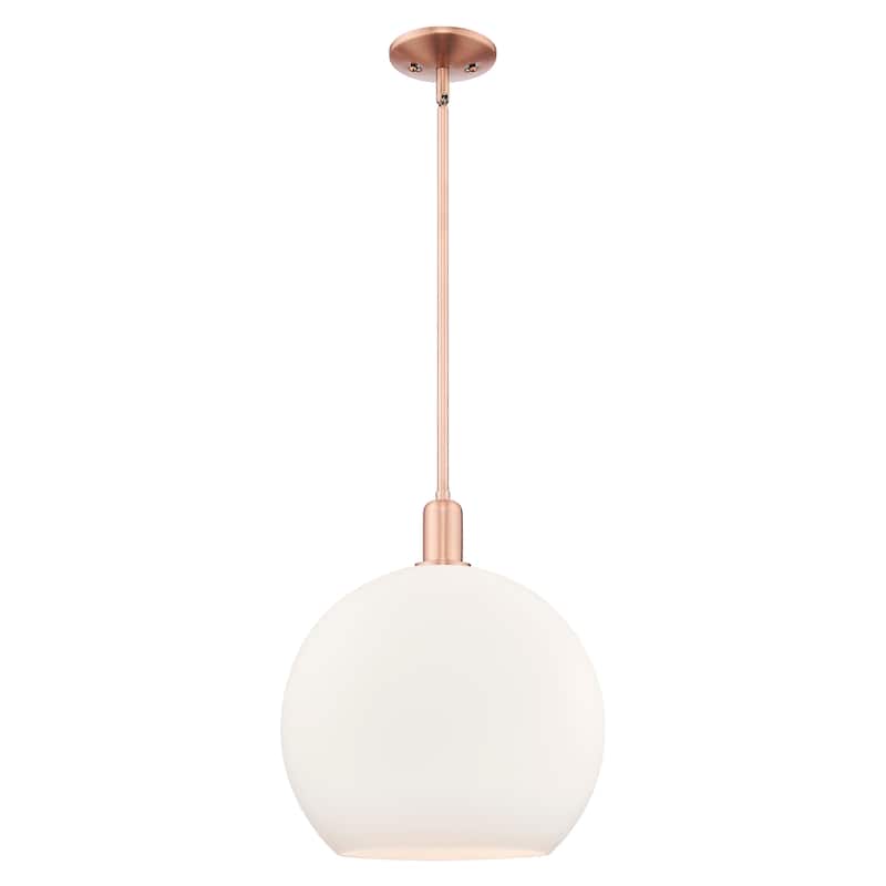 Innovations Lighting Endless Possibilities Arcadia - Athens - 1 Light 14" Stem Hung Mini Pendant - Antique Copper/Matte White