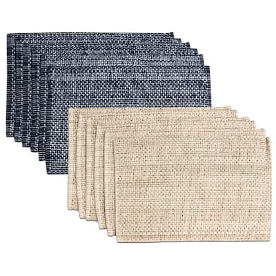 Sweet Home Collection Two Tone Cotton Woven 13x19 Placemats (Set of 2, 4, or 6)