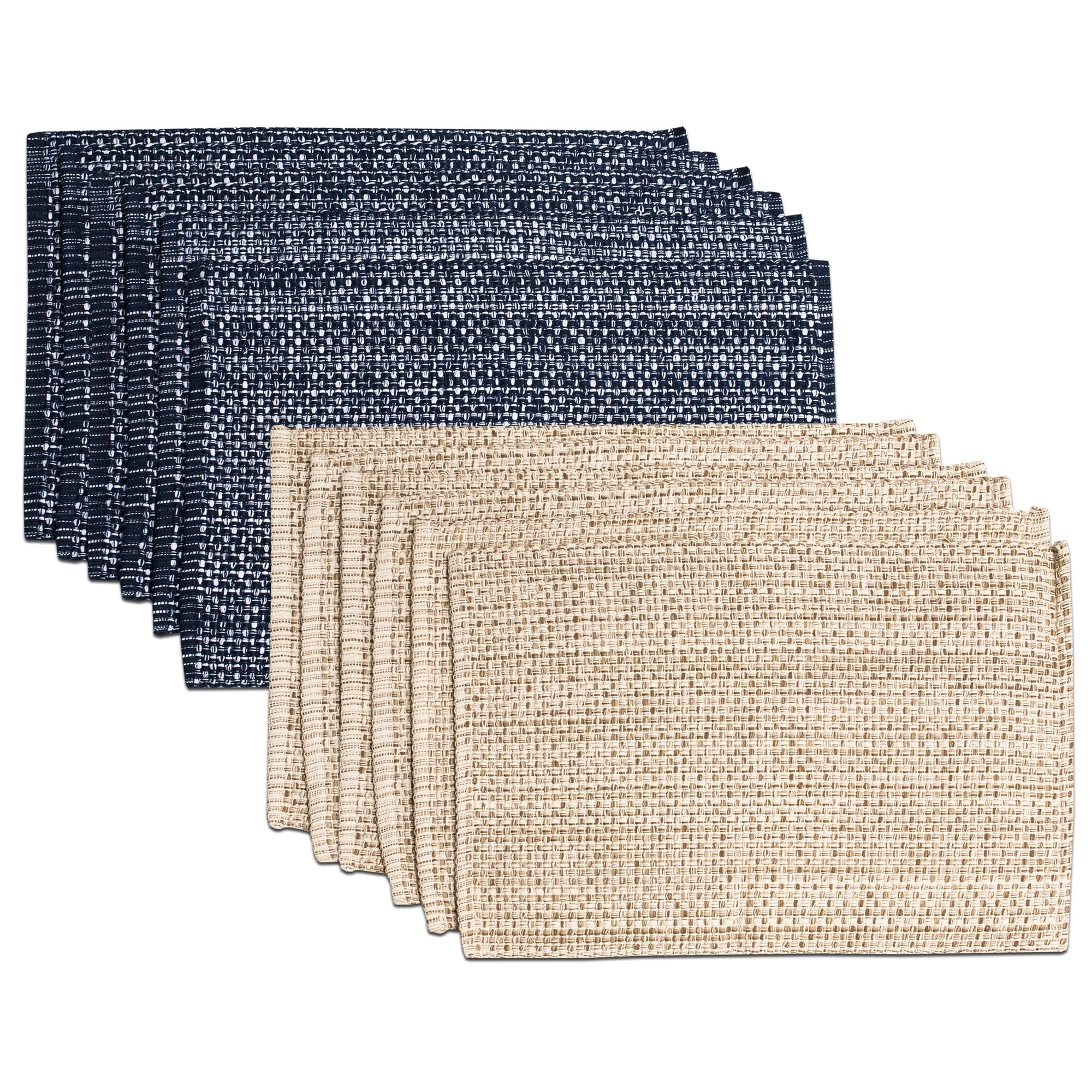 Sweet Home Collection Two Tone Cotton Woven 13x19 Placemats (Set of 2, 4, or 6)