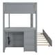 preview thumbnail 28 of 47, Twin-Over-Twin Bunk Bed with Twin size Trundle, Storage and Desk,Multifunctional Bunk Bed With Storage