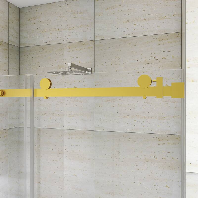 60" x 76" Sliding Frameless Shower Door - 60'' x 0.38'' x 76''