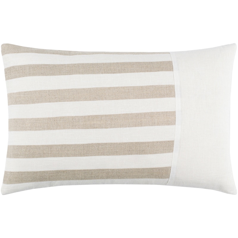 Coopor Half Striped Coastal Transitional Throw Pillow