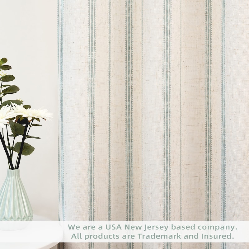 DriftAway Farmhouse Linen Blend Blackout Tie Up Curtain