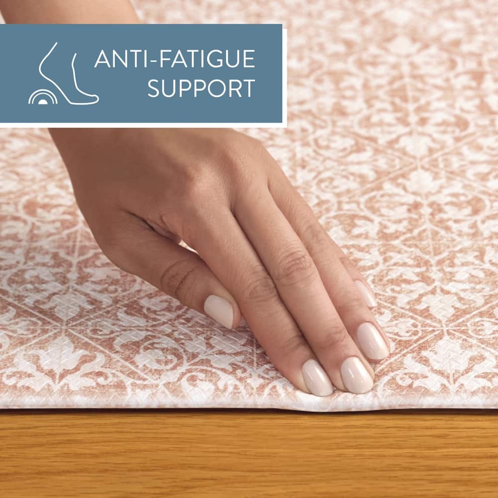 TOWN & COUNTRY BASICS Vintage Medallion Anti Fatigue Kitchen Mat Non-Slip Backing