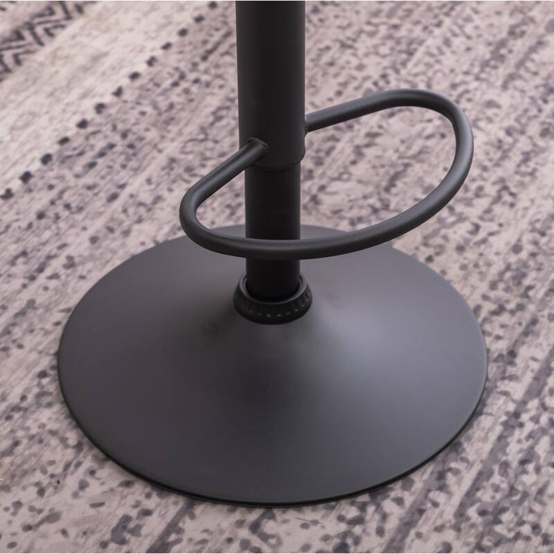 Upholstery Airlift Adjustable Swivel Barstool With Chrome Base, Set Of 2