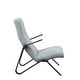 preview thumbnail 3 of 5, Global Pronex Manhattan Blue Metal Frame Accent Chair with Cushioned Seat and Back